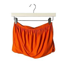 SUSANA MONACO MINI BEACH Orange Ruffle Skirt, 100% COTTON, SM